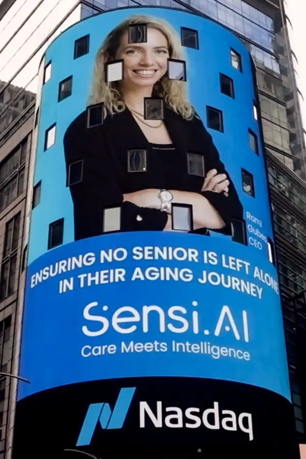 Sensi.AI's mission featured on the Nasdaq Tower in Times Square, New York